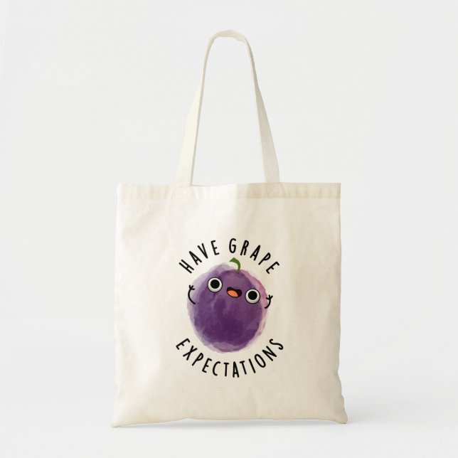 Bolsa Tote Possuir Esperanças De Uvas Fruta Positiva (Frente)