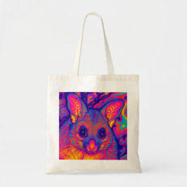 Bolsa Tote possum australiano de cauda peluda psicodélico