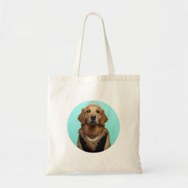 Bolsa Tote Pôster Clássico Chique de Café da Manhã Golden Ret