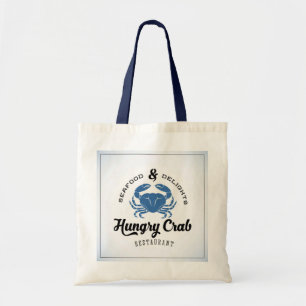 Bolsa Tote Poster com fome do restaurante do caranguejo