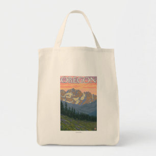 Bolsa Tote Poster das viagens vintage das flores do primavera