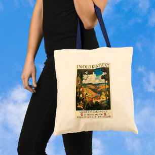 Bolsa Tote Poster das viagens vintage, em Kentucky velho, NC