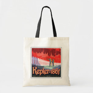 Bolsa Tote Poster De Espaço Retroativo Do Kepler-186f.