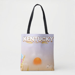 Bolsa Tote Poster de viagens de Fazenda Kentucky Cute