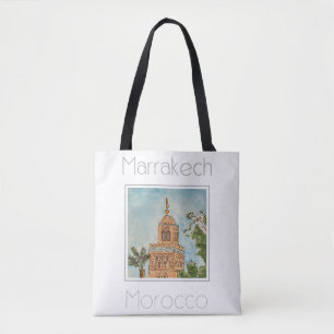 Bolsa Tote Poster de viagens de Marraquexe no Marrocos
