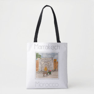Bolsa Tote Poster de viagens de Marraquexe no Marrocos