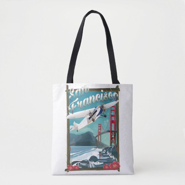 Bolsa Tote Poster de viagens de Voo de São Francisco (Frente)