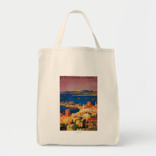 Bolsa Tote Poster de viagens francês, visitando em Syria