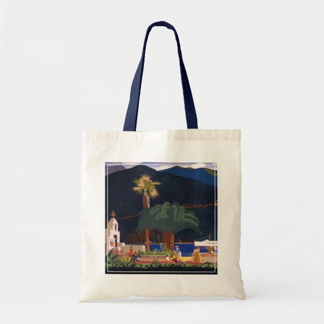 Bolsa Tote Poster de viagens - Papais noeis Ilha Catalina, Ca (Frente)