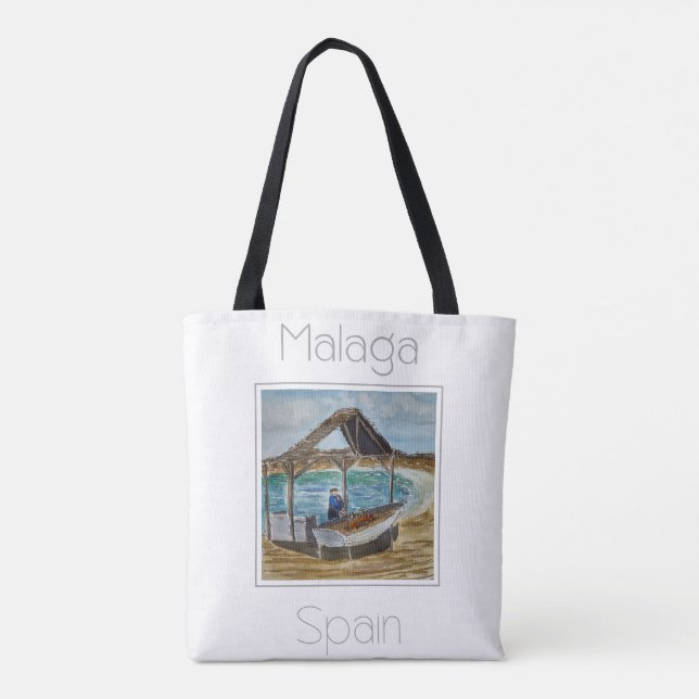Bolsa Tote Poster de viagens para a Espanha de Málaga (Verso)
