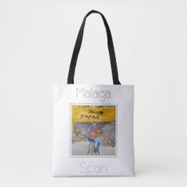 Bolsa Tote Poster de viagens para a Espanha de Málaga