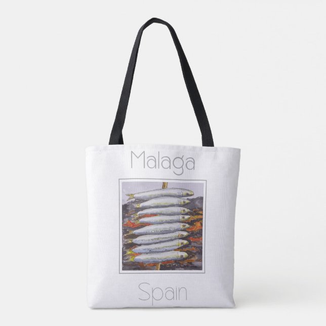 Bolsa Tote Poster de viagens para a Espanha de Málaga (Verso)