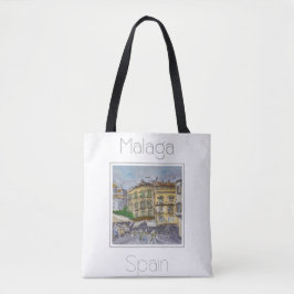 Bolsa Tote Poster de viagens para a Espanha de Málaga