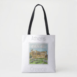 Bolsa Tote Poster de viagens para a Grécia de Atenas