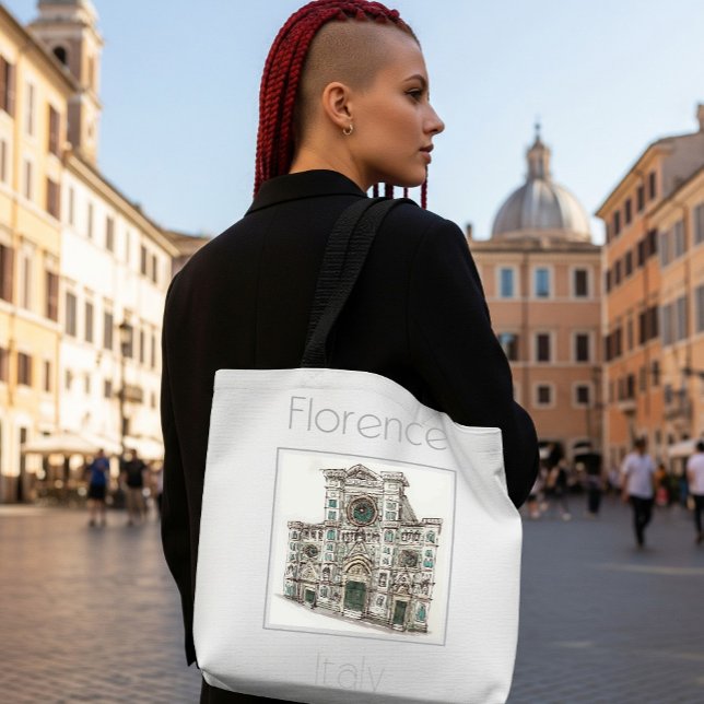 Bolsa Tote Poster de viagens para Florença Itália (Criador carregado)