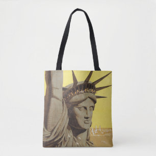 Bolsa Tote Poster de viagens Para Nova Iorque, United Air Lin