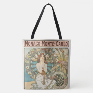 Bolsa Tote Poster de Vintage Mont-Carlo por Alphonse Mucha