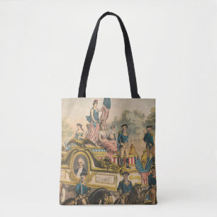 Bolsa Tote Poster do Circo Vintage mostrando o desfile flutua