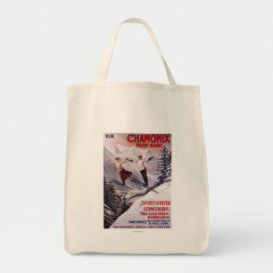 Bolsa Tote Poster do promocional do esqui