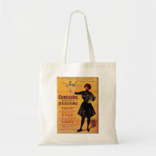 Bolsa Tote Poster francês da competição de cerco do vintag