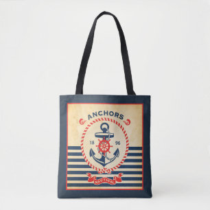 Bolsa Tote Poster náutico do vintage