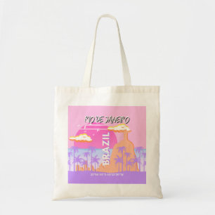 Bolsa Tote Poster Viagem de Arte Rosa do Rio de Janeiro