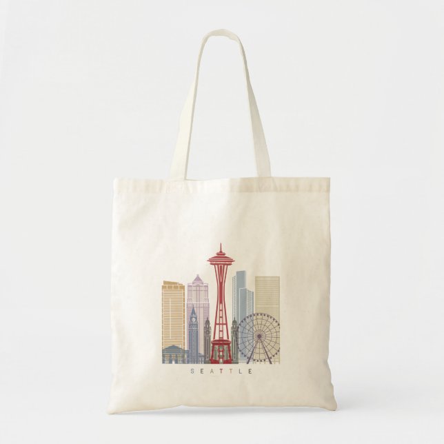 Bolsa Tote Poster vintage de Seattle (Frente)
