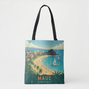 Bolsa Tote Pôsteres de Viagem Havaianos Antigos - Maui 