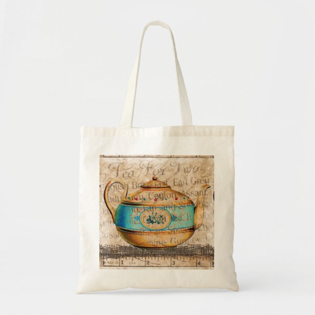 Bolsa Tote Pote de chá antigo (Frente)