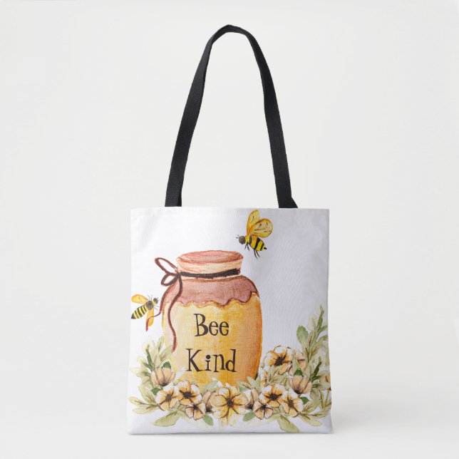Bolsa Tote Pote de mel seja gentil  (Frente)