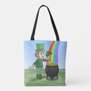 Bolsa Tote Pote de ouro do Leprechaun no Dia de São Patrício