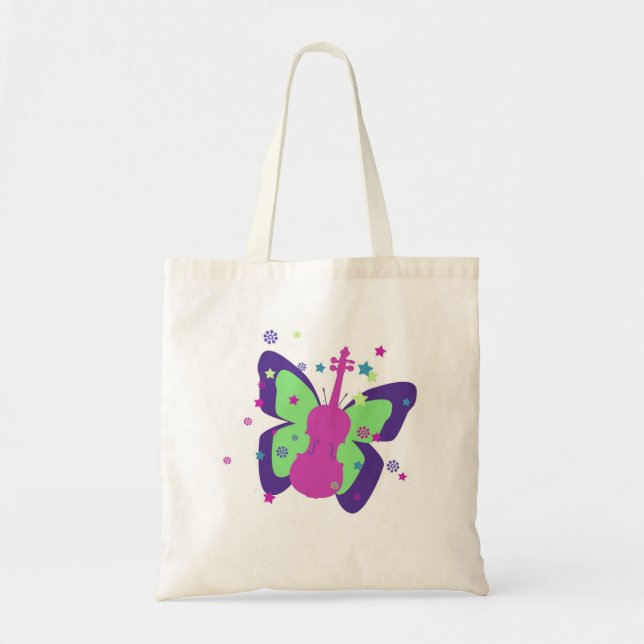 Bolsa Tote Pouca sacola da borboleta do violino (Frente)