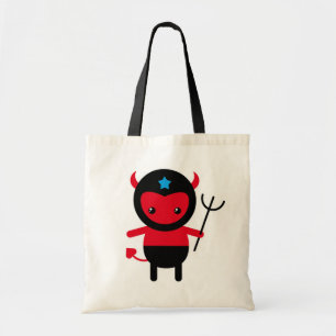 Bolsa Tote Pouco diabo de Ninja do kawaii