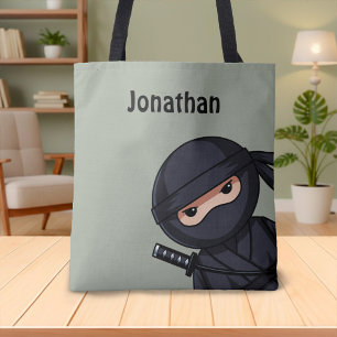 Bolsa Tote Pouco guerreiro de Ninja no verde prudente