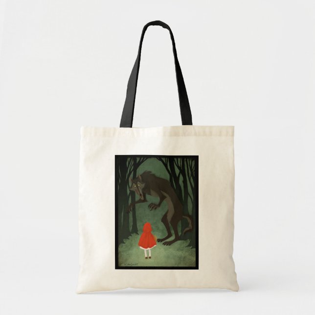 Bolsa Tote Pouco vermelho e o lobo (Frente)