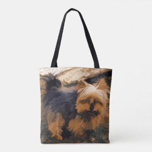 Bolsa Tote Pouco Yorkie   - cão do yorkshire terrier