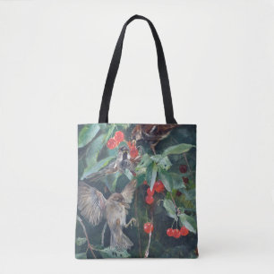 Bolsa Tote Poupa em uma árvore cerejeira, Bruno Liljefors