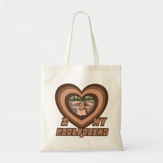 Bolsa Tote PowerPuff Dingus Brown Heart - NAMORADA (Frente)
