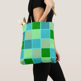 Bolsa Tote Praça Azul-Beachy e Verde