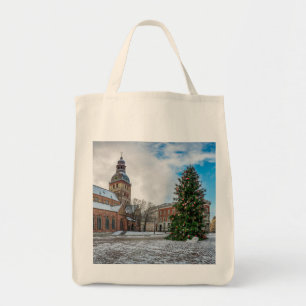 Bolsa Tote Praça Dome com árvore de Natal em Riga