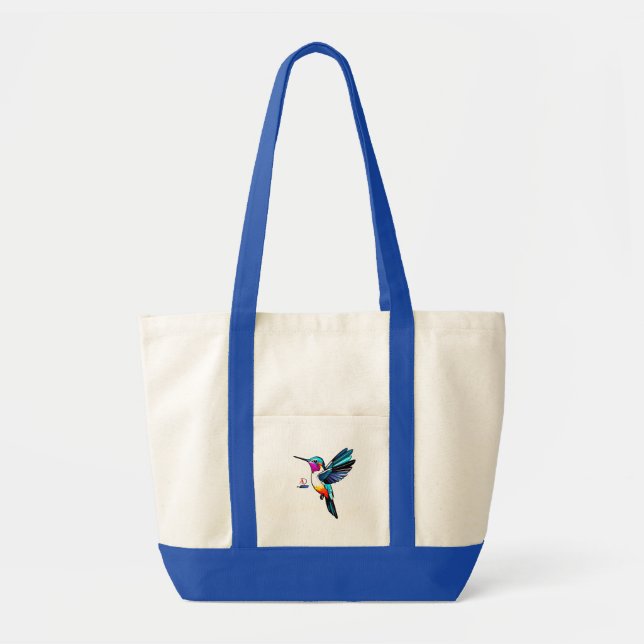 Bolsa Tote Prächtiger Kolibri - Farbige Illustration (Frente)