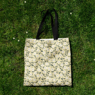 Bolsa Tote Prado Sussurrante - Padrão Floral Amarelo Manteiga