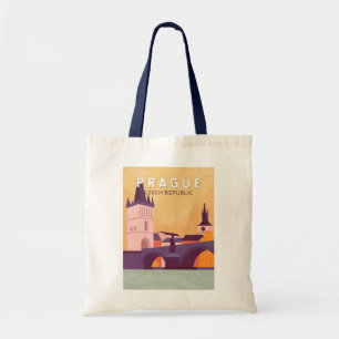 Bolsa Tote Praga República Checa Viagem Art Vintage