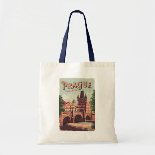 Bolsa Tote Praga República Checa Viagem Art Vintage