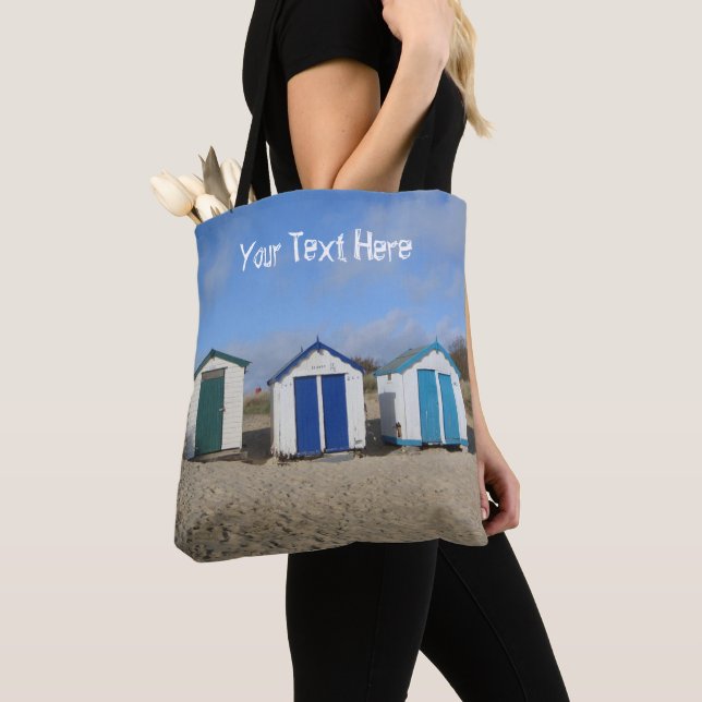 Bolsa Tote Praia abraça céu azul e mar inglês (Close Up)