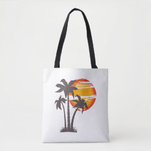 Bolsa Tote Praia da Palmeira Oceano Verão Férias Pôr do Sol P