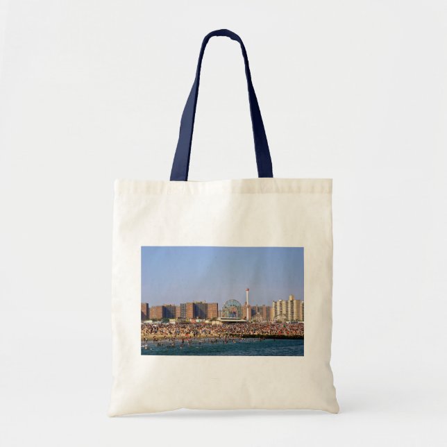 Bolsa Tote Praia de Coney Island - sacola de NYC (Frente)