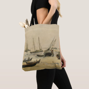 Bolsa Tote Praia de Edouard Manet  , maré baixa