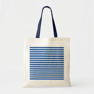 Bolsa Tote Praia de Listras Azuis Brancas