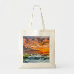 Bolsa Tote Praia de Manyar no nascer do sol